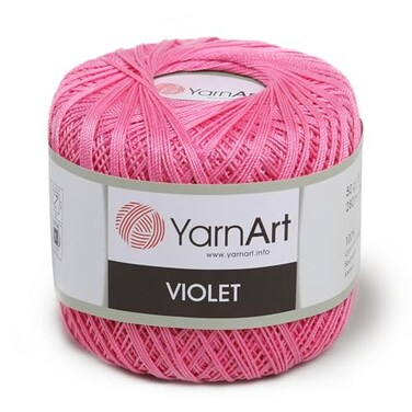 YarnArt Yarn Art 1 Skein Violet100 Mercerized Cotton Yarn Threads Crochet Lace Hand Knitting Yarn Embroidery Arts Crafts Pink 5001