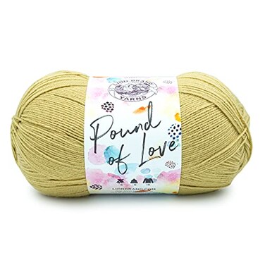 Lion Brand Yarn Pound of Love Large Value Yarn for Knitting Crochet and Crafts Straw 1 Pack