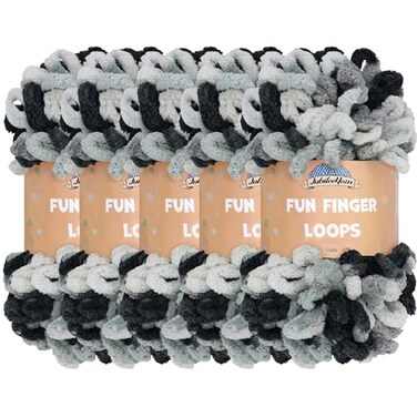 BambooMN JubileeYarn Fun Finger Loops Yarn 100gSkein Jumbo Polyester Nemesis 5 Skeins