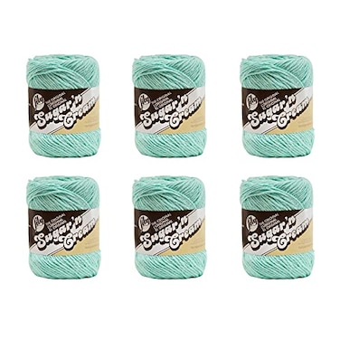 Lily SugarN Cream Beach Glass Yarn 6 Pack of 71g25oz Cotton 4 Medium Worsted 120 Yards KnittingCrochet