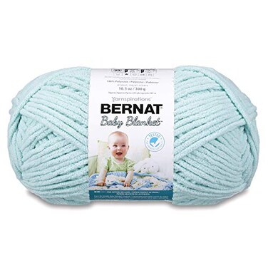 Bernat BABY BLANKET BB Seafoam Yarn 1 Pack of 105oz300g Polyester 6 Super Bulky 220 Yards KnittingCrochet