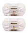 Crafted by Crafted By Catherine Luxe Velvet Solid Yarn 2 Pack 300 g 105 oz 98 Yards Each Skein White Gauge 6 Super Bulky