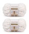 Crafted by Crafted By Catherine Luxe Velvet Solid Yarn 2 Pack 300 g 105 oz 98 Yards Each Skein White Gauge 6 Super Bulky