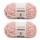 Crafted by Crafted By Catherine Chunky Heather Solid Yarn 2 Pack 49 Yards Each Skein Pink Gauge 6 Super Bulky