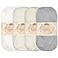 BambooMN JubileeYarn Baby Soft Bamboo Cotton Yarn 50gSkein Shades of White 4 Skeins
