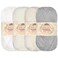 BambooMN JubileeYarn Baby Soft Bamboo Cotton Yarn 50gSkein Shades of White 4 Skeins