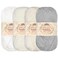 BambooMN JubileeYarn Baby Soft Bamboo Cotton Yarn 50gSkein Shades of White 4 Skeins