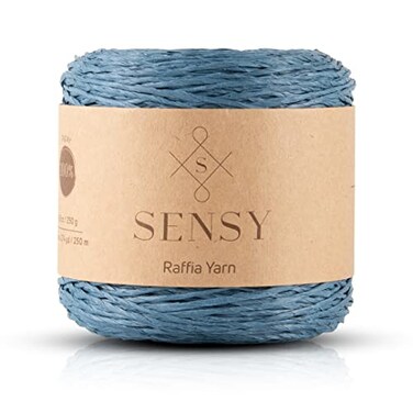 S SENSY Sensy Premium 274 Yards Raffia Yarn Blue