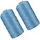 SIMEIQI 2 PCS 200g Summer Sun Hat Yarn for Crocheting Ice Linen Silk Hand Knitting Light Body Yarn Polyester Hollow for DIY Summer Cool Hat Shoes Bags Cushions Sky Blue