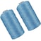SIMEIQI 2 PCS 200g Summer Sun Hat Yarn for Crocheting Ice Linen Silk Hand Knitting Light Body Yarn Polyester Hollow for DIY Summer Cool Hat Shoes Bags Cushions Sky Blue