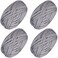 SIMEIQI 4 PCS TShirt Elastic Fabric Crochet Cloth Yarn for DIY Knitting Spaghetti Thick Knitting Yarn for Hand DIY Bag Blanket Cushion Crocheting Projects Home Decor Grey