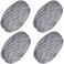 SIMEIQI 4 PCS TShirt Elastic Fabric Crochet Cloth Yarn for DIY Knitting Spaghetti Thick Knitting Yarn for Hand DIY Bag Blanket Cushion Crocheting Projects Home Decor Grey