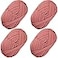 SIMEIQI 4 PCS TShirt Elastic Fabric Crochet Cloth Yarn for DIY Knitting Spaghetti Thick Knitting Yarn for Hand DIY Bag Blanket Cushion Crocheting Projects Home Decor Beige Pink