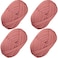 SIMEIQI 4 PCS TShirt Elastic Fabric Crochet Cloth Yarn for DIY Knitting Spaghetti Thick Knitting Yarn for Hand DIY Bag Blanket Cushion Crocheting Projects Home Decor Beige Pink