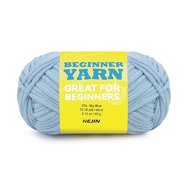 HEJIN 60g Blue Yarn for Crocheting and Knitting66m 72yds Cotton Yarn for Beginners with EasytoSee StitchesWorstedWeight Medium 4CottonNylon Blend Yarn for Beginners Crochet Kit Making
