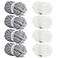 HOMBYS Chunky Chenille Yarn for Crocheting Super Bulky Jumbo Yarn for Hand Knitting 34 Thick Soft Plush Yarn for Blankets 8 Skein Pack 27 yds 8 oz Each Multi Assorted White Light Grey
