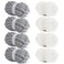 HOMBYS Chunky Chenille Yarn for Crocheting Super Bulky Jumbo Yarn for Hand Knitting 34 Thick Soft Plush Yarn for Blankets 8 Skein Pack 27 yds 8 oz Each Multi Assorted White Light Grey