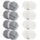 HOMBYS Chunky Chenille Yarn for Crocheting Super Bulky Jumbo Yarn for Hand Knitting 34 Thick Soft Plush Yarn for Blankets 8 Skein Pack 27 yds 8 oz Each Multi Assorted White Light Grey