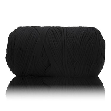 MSyarn 100g T Shirt Yarn Tshirt Crochet Yarn for Crocheting BagCraft ProjectHome Decor 141oz100g 120yd110m Crochet with Polyester Spandex Blend Stretch FabricBlack