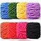 Buryeah Chunky Chenille Yarn for Crocheting Soft Thick Fluffy Yarn for Hand Knitting Bulky Velvet Blanket Plush for Weaving DIY Crafts Each 35 oz 55 YardsSpring Colors8 Pack