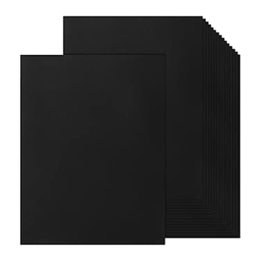 Goefun 100 Sheets Black Cardstock 85 x 11 Thick Paper 80lb Card Stock Printer Paper for Halloween Invitations Scrapbooking Crafts DIY Cards