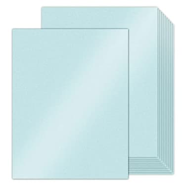 Goefun 100 Sheets Blue Shimmer Cardstock 85 x 11 Metallic Paper 80lb Card Stock Printer Paper for Invitations Weddings Parties Showers