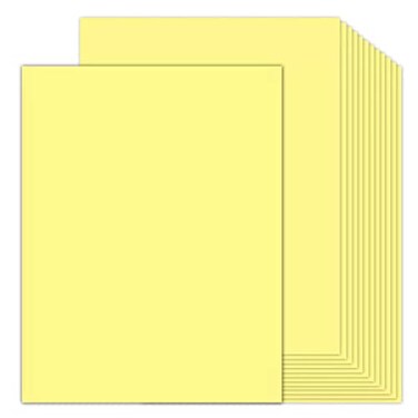 Goefun 100 Sheets Yellow Cardstock 85 x 11 Thick Paper 80lb Card Stock Printer Paper for Invitations Menus Wedding DIY Cards