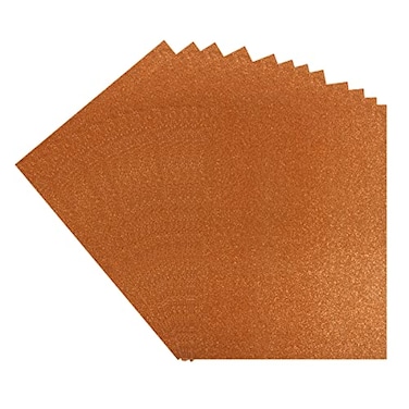 Wishop 20 Sheets Glitter Thick Paper Cardstock Blank for DIY Birthday Wedding Party Supplies Invitation Cards Making 85 x 11 inches Orange