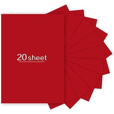 YVMVDV 20 Sheets Red Cardstock 85 x 11 250gsm Thick Red Cardstock Paper for DIY Arts Christmas Cards Invitations Stationery Scrapbooking