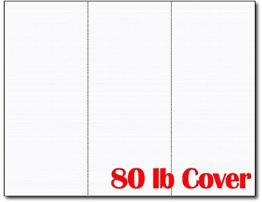 Desktop Publishing 3up 80lb White Linen Textured Menu CardsRack Cards 25 Sheets 75 Pieces