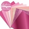 Desecraft 36 Sheets 12x12 Pink Cardstock Scrapbook Decorative Paper 220gsm Pink Solid Glitter Shimmer for Card Making Journaling Origami Scrapbook Paper Scrapbooking Supplies Spring