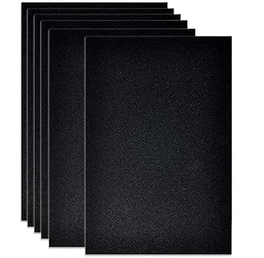 Gift Boutique 36 Black Glitter Paper Stock Halloween Glittery Sheet for Scrapbook Art Crafts Letter Size 8 x 12 Double Sided
