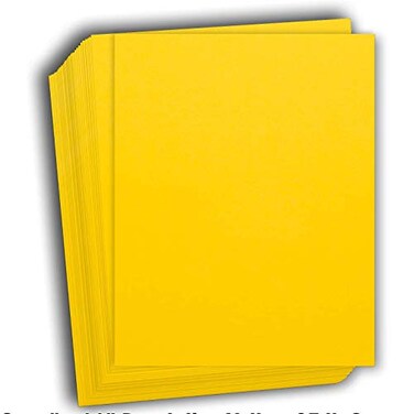 Hamilco Colored Cardstock Scrapbook Paper 85 x 11 Dandelion Yellow Color Card Stock Paper 50 Pack