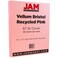 JAM Paper JAM PAPER Vellum Bristol 65lb Cardstock 85 x 11 Coverstock 147 gsm Pink 50 SheetsPack