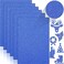 Twavang 24 Sheets Blue Glitter Cardstock Paper A4 Premium Sparkly Paper for Scrapbook DIY Projects Party Decoration Gift Box Wrapping 250GSM92lb