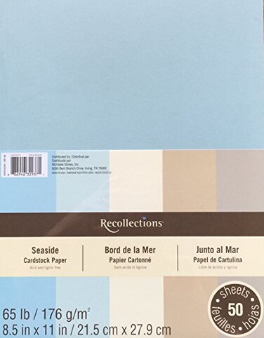 Recollections Cardstock Paper Seaside Colors 8 12 x 11 50