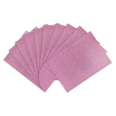 YZH Craft s Glitter Cardstock Paper NoShed Shimmer Glitter Papers Cut Craft and DIY Projects Card stock Sparkly Paper for Card Making 827 x 1169 Inch A4 Size 10 Sheets Pink