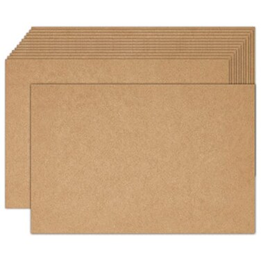 Goefun Brown Kraft Cardstock 4x6 Blank Cards 100 Pack 80lb Unruled Index Cards for Invitations Business Greetings DIY