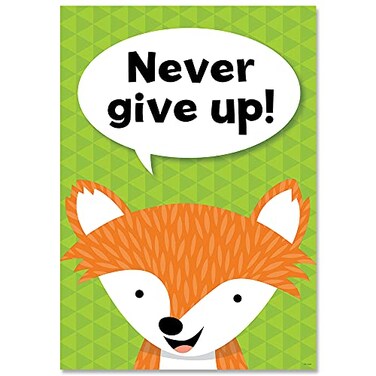 Creative Teaching Press Never give up Woodland Friends Inspire U Poster CTP 8696