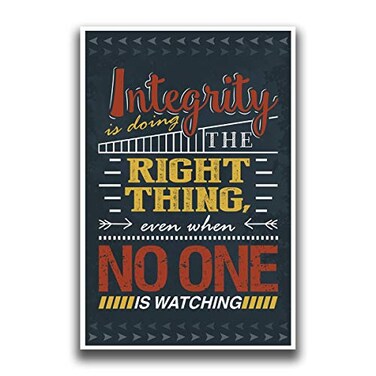 JSC Integrity Is Doing Right Thing Poster 18Inches By 12Inches Premium Quality 100lb Gloss Poster Paper 132