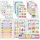Hadley Designs 16 Educational Posters for Classroom Must Haves Laminated PreK Posters for Toddler Homeschool Essentials Toddler Preschool Learning Activities Kindergarten Classroom Decor