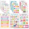 Hadley Designs 16 Educational Posters for Classroom Must Haves Laminated PreK Posters for Toddler Homeschool Essentials Toddler Preschool Learning Activities Kindergarten Classroom Decor
