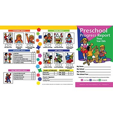 Hayes School Publishing HPrc1 Progress Reports Preschool 3 Years10Pk 3 Year Olds