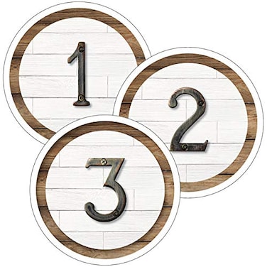 Schoolgirl Style Industrial Chic 36Piece Number Bulletin Board Cutouts Blank and 130 Number Cutouts for Bulletin Board Classroom Table Numbers Modern Farmhouse Classroom Dcor