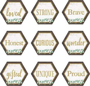Teacher Created Resources Eucalyptus Positive Words Mini Accents TCR8476