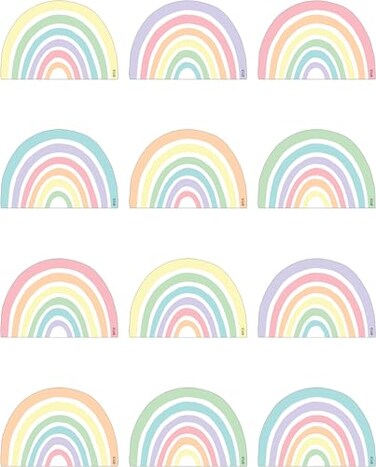 Teacher Created Resources Pastel Pop Rainbows Mini Accents TCR8442