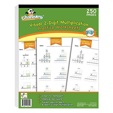Channie's Channies One Page A Day Double Digit Multiplication Math Practice Blank Template 250 Loose Pages Ream Grades 3rd 4th and 5th Size 85 x 11
