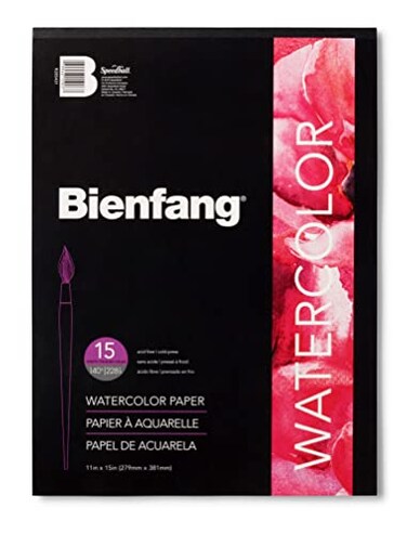 Bienfang Watercolor Paper Pad 11x15 Cold Press 15 Sheets 140lb 228gsm