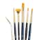 Princeton Art Princeton RealValue Brush Set Gold Taklon Dark Blue Handle 6 Piece 1 Count