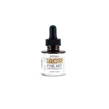 Dr. Ph. Dr Ph Martins Hydrus Fine Art Watercolor 24H Watercolor Bottle 10 oz Burnt Umber 1 Bottle